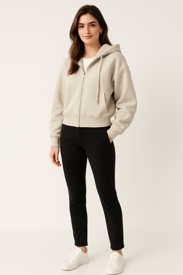 Women’s Oversized Cropped Hooded Jacket