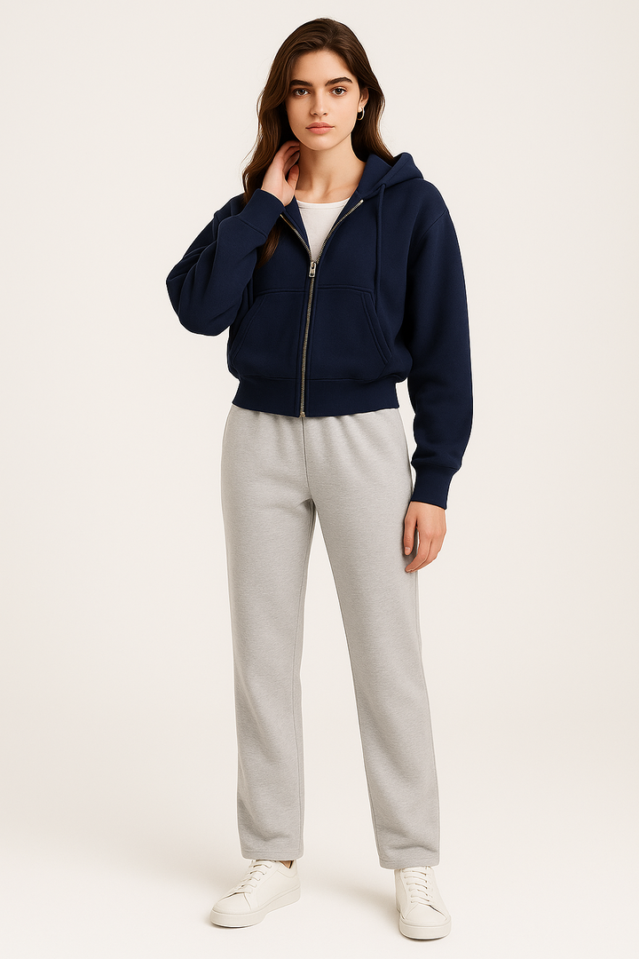 Women’s Oversized Cropped Hooded Jacket