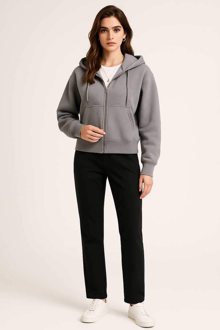 Women’s Oversized Cropped Hooded Jacket