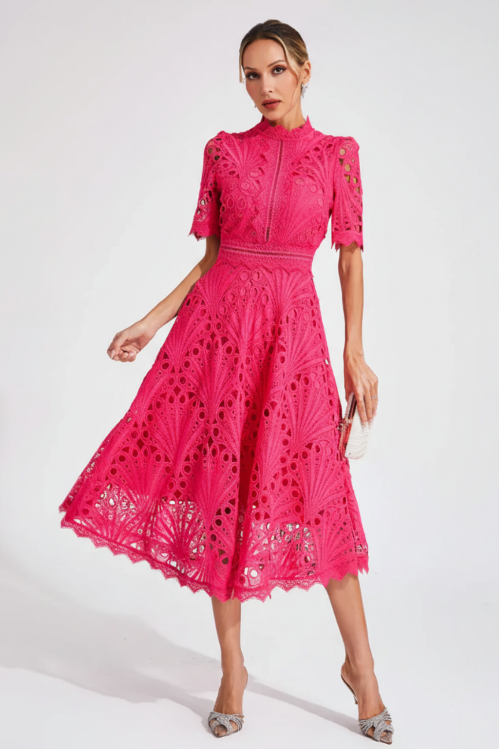 Women’s Refined Lace Midi Dress