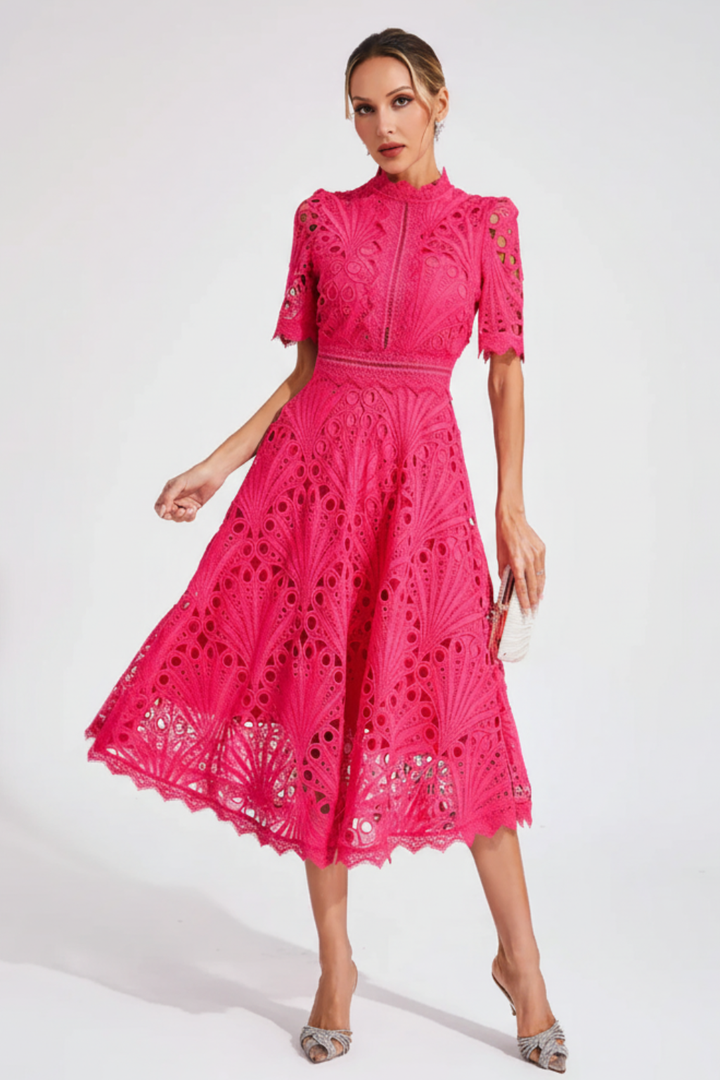 Women’s Refined Lace Midi Dress