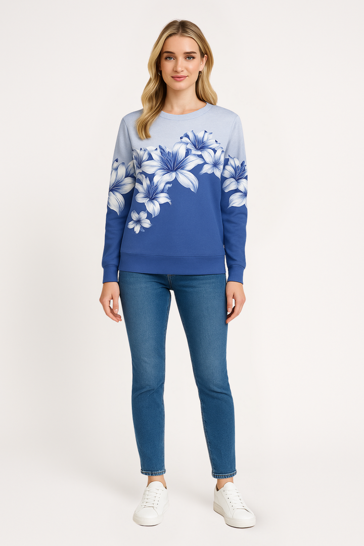 Women’s Relaxed Fit Floral Sweatshirt