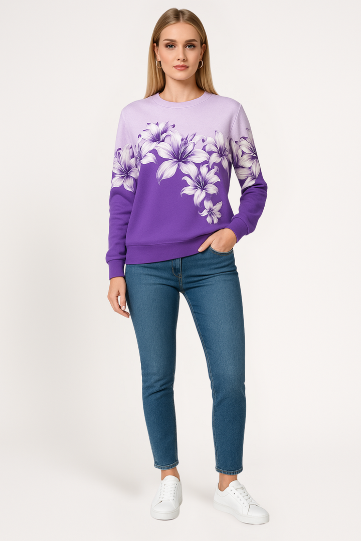Women’s Relaxed Fit Floral Sweatshirt