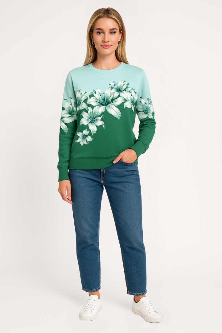 Women’s Relaxed Fit Floral Sweatshirt