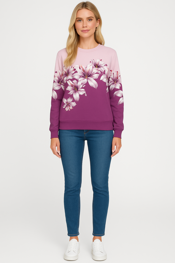 Women’s Relaxed Fit Floral Sweatshirt