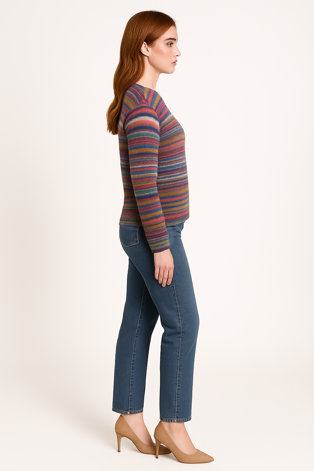 Women's Relaxed Fit Striped Sweater