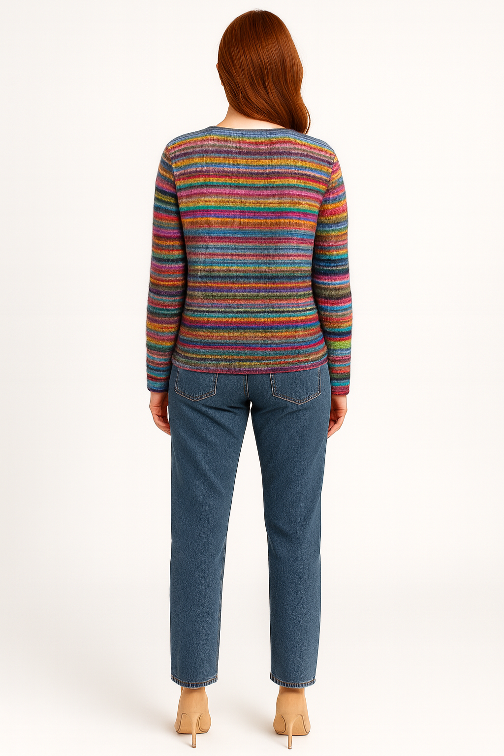Women's Relaxed Fit Striped Sweater