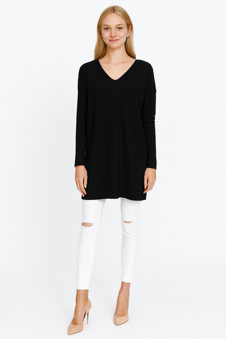 Women’s Relaxed V-Neck Knit Sweater
