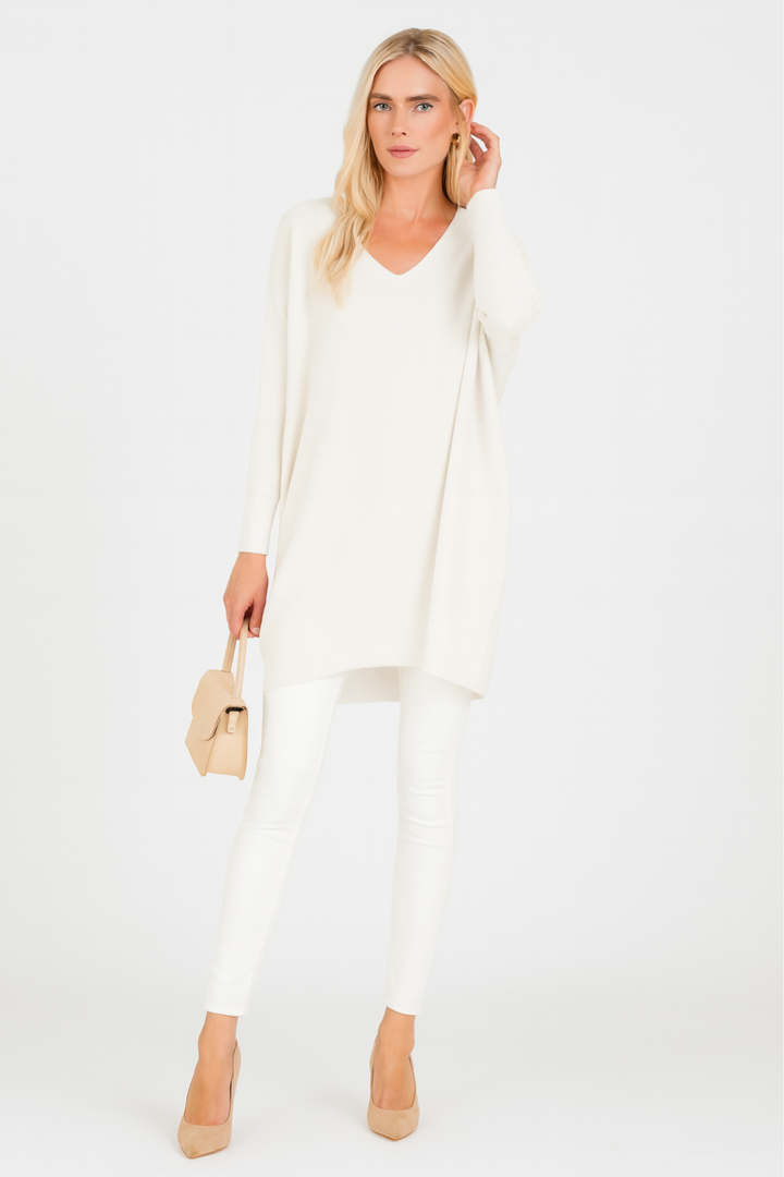 Women’s Relaxed V-Neck Knit Sweater