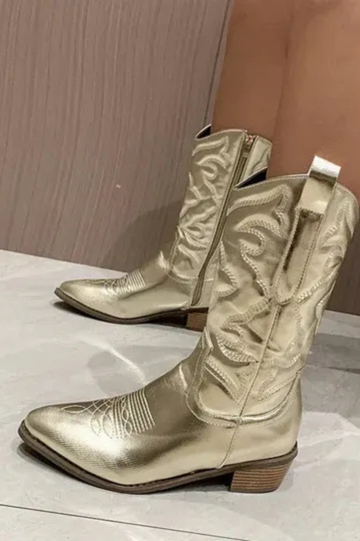 Women’s Western Stitching Mid-Calf Cowboy Boots