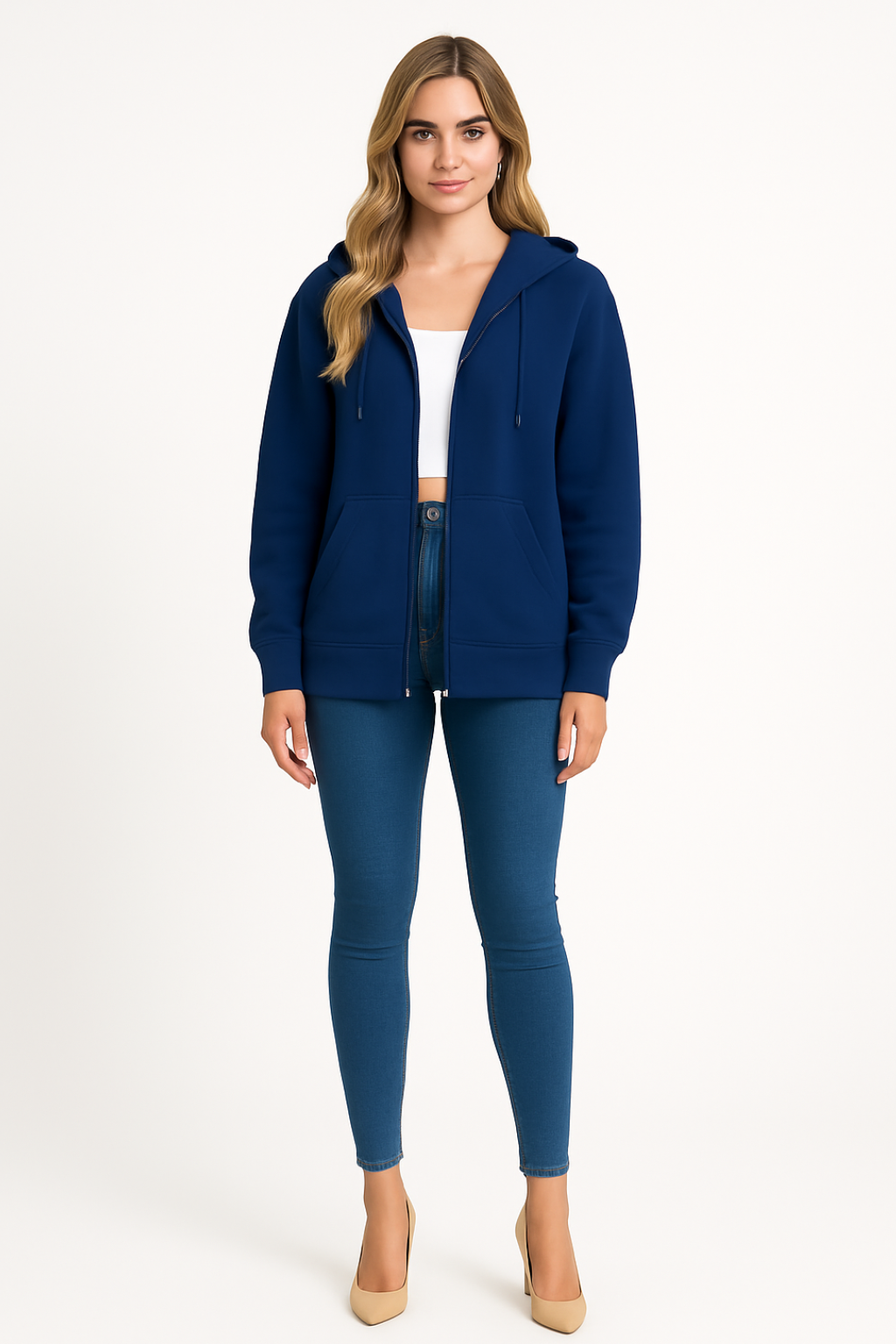 Women's Casual Oversized Zip-Up Hoodie