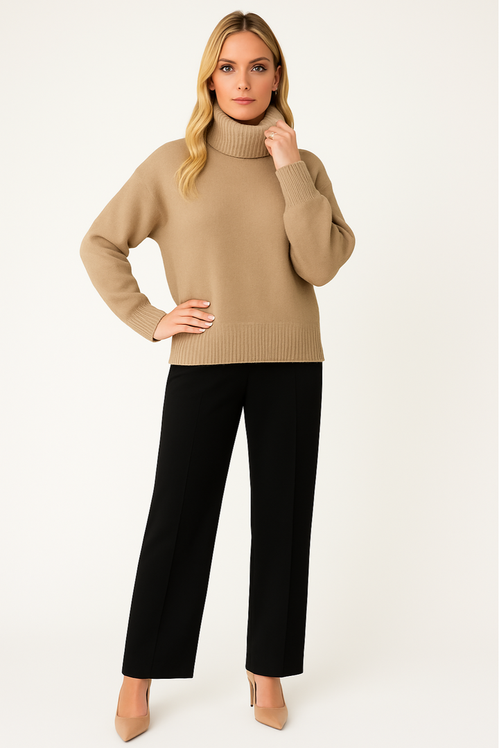 Women's Elegant High Neck Sweater