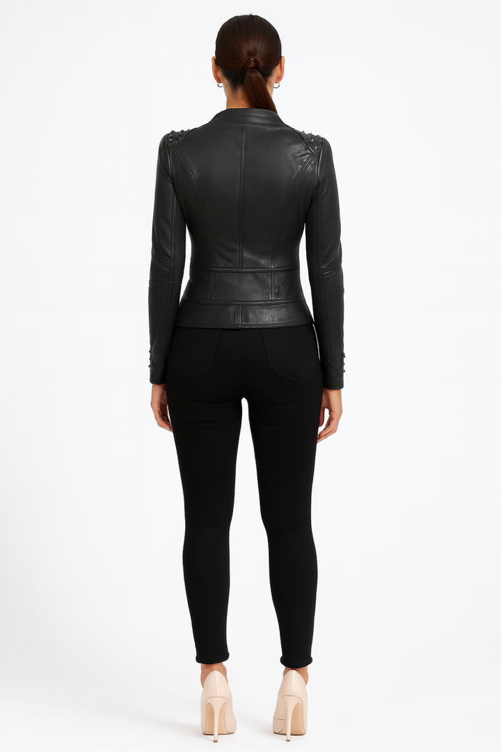 Women’s Gothic Leather-Inspired Jacket
