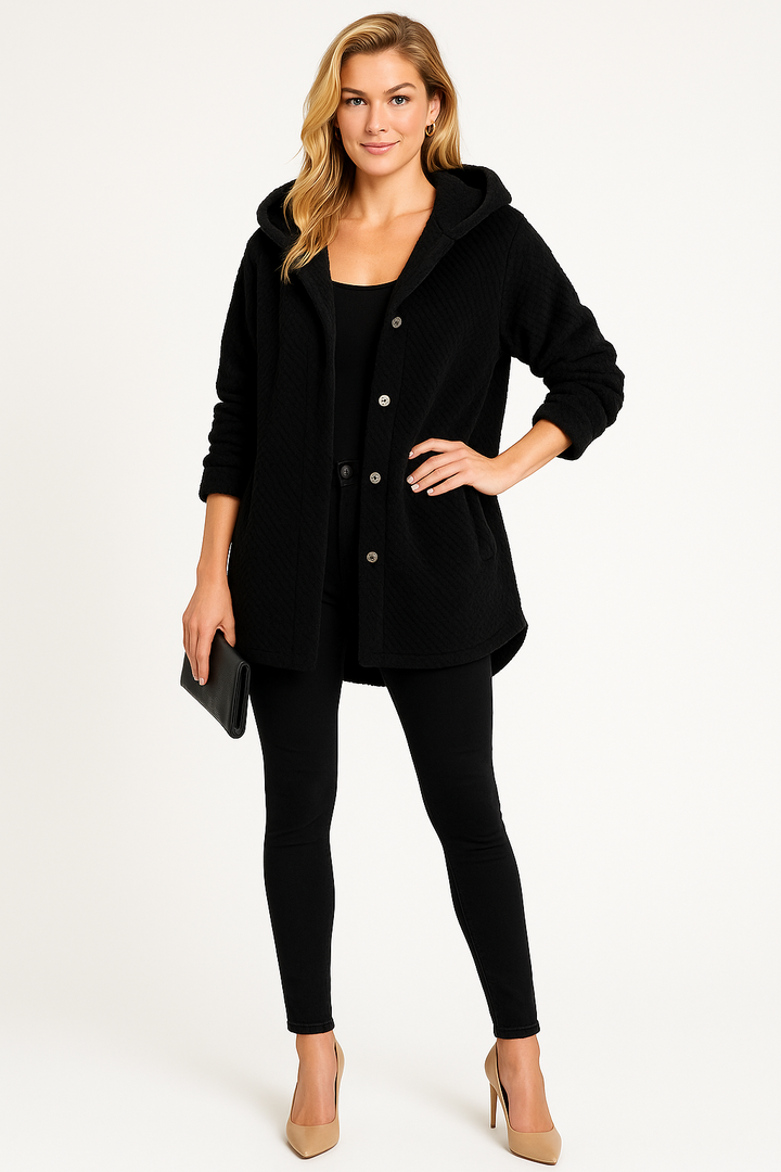 Women's Hooded Button Down Jacket