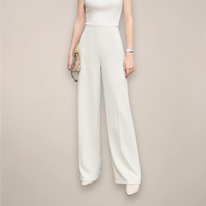 Women’s High Waist Wide Leg Trousers – Elegant Office and Casual Style