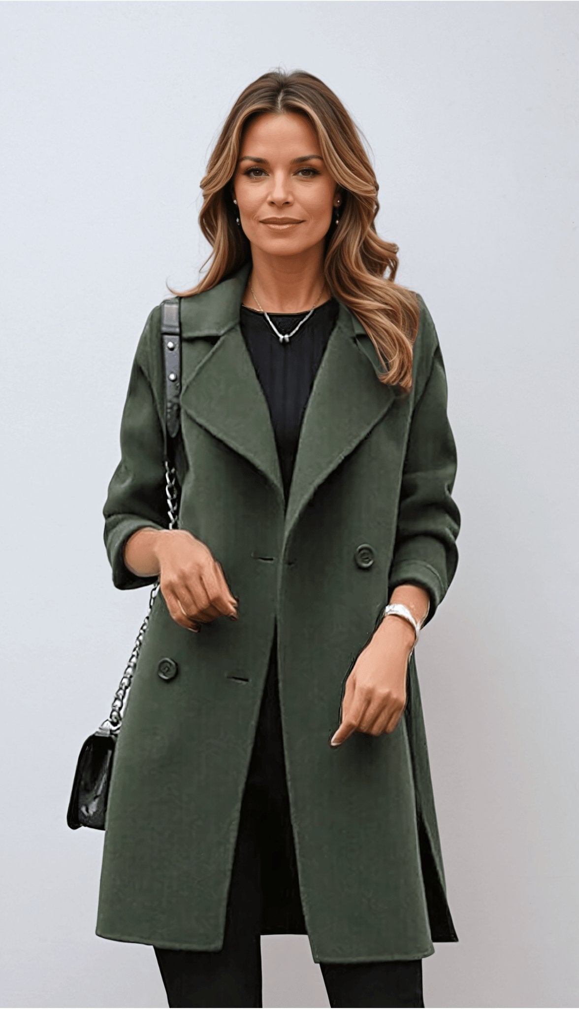 Quinn - Double-Breasted Long Coat