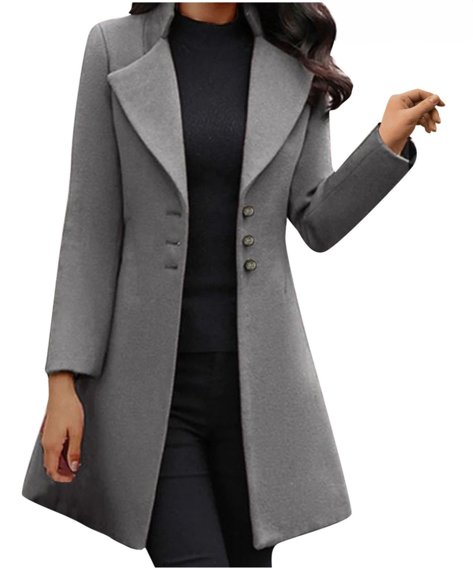 Audrina - Italian Coat with Long Sleeves