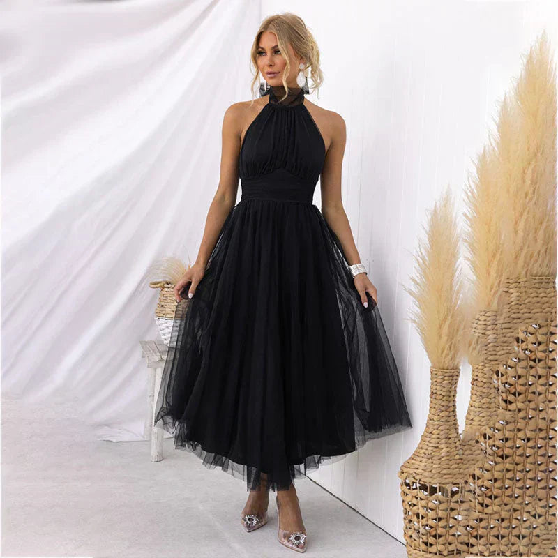 Alyssa - Halter Neck Midi Dress