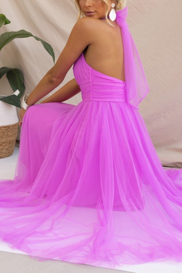Alyssa - Halter Neck Midi Dress