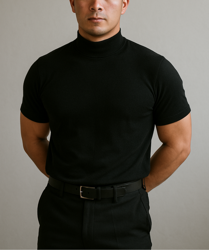 Men’s Short Sleeve Turtleneck T-Shirt