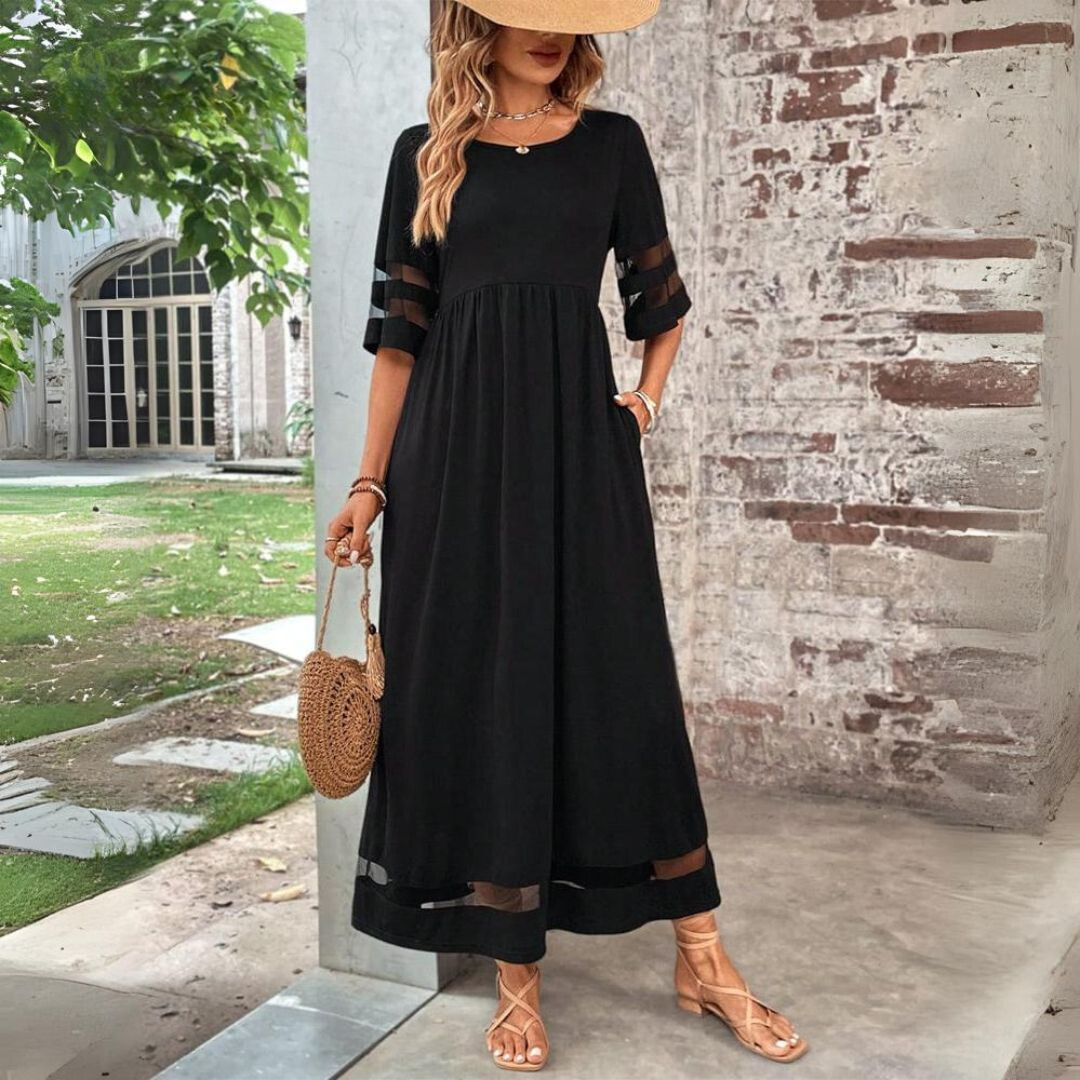 Lillian - Flattering Tummy Coverage Midi Dress