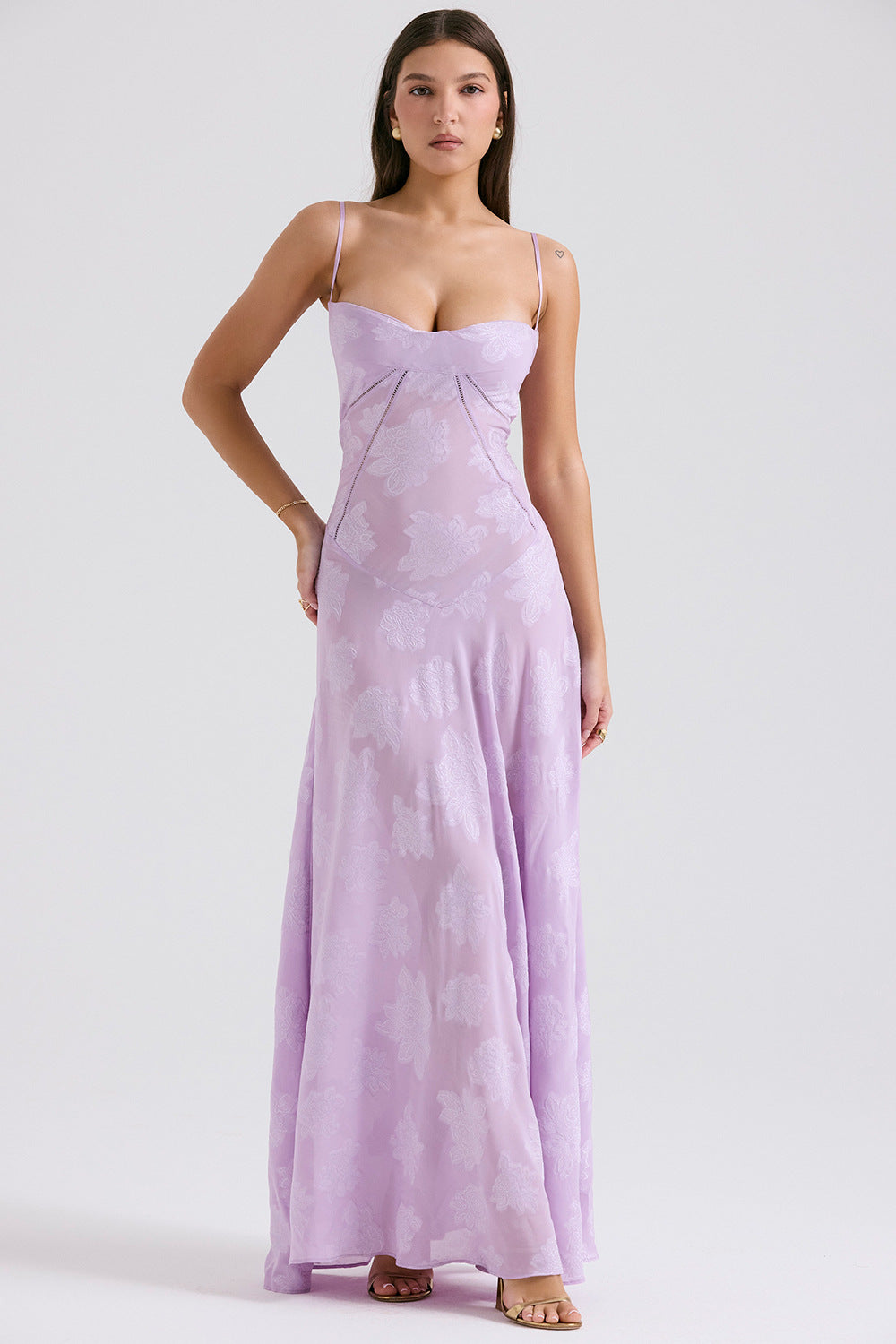 Women’s Sheer Elegance Lace Maxi Dress