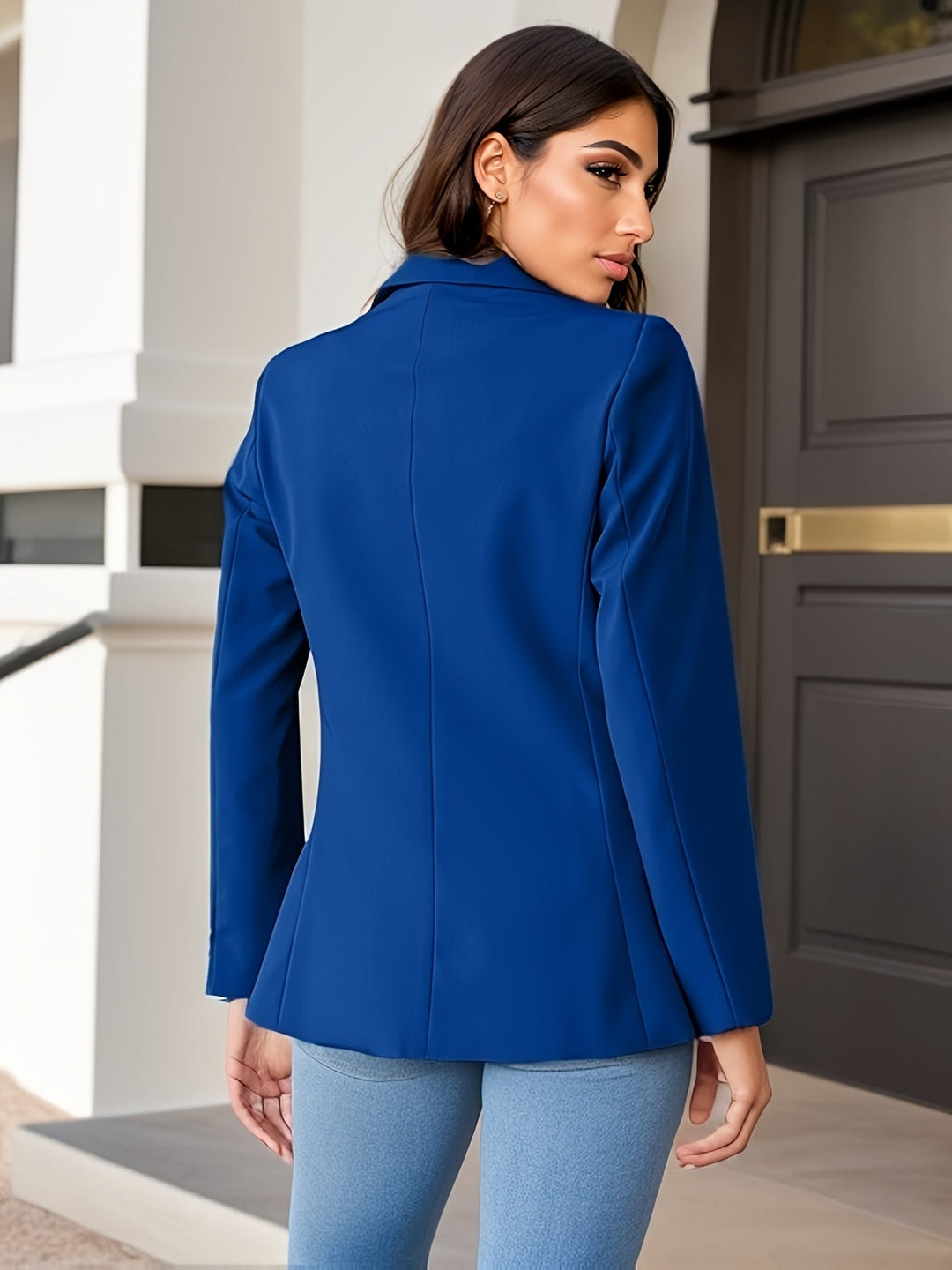 Natalie - Women's Tailored Suede-Look Blazer