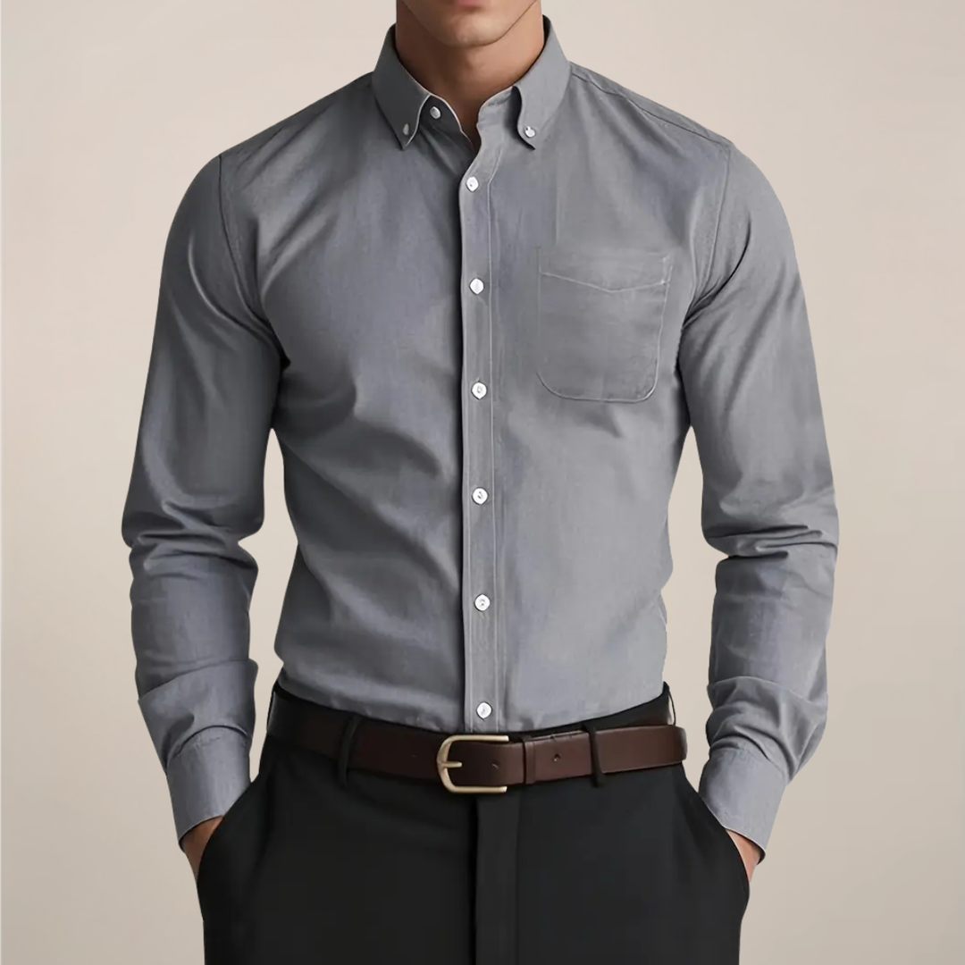 Men’s Long Sleeve Everyday Shirt – Classic Button-Up for Work or Weekend