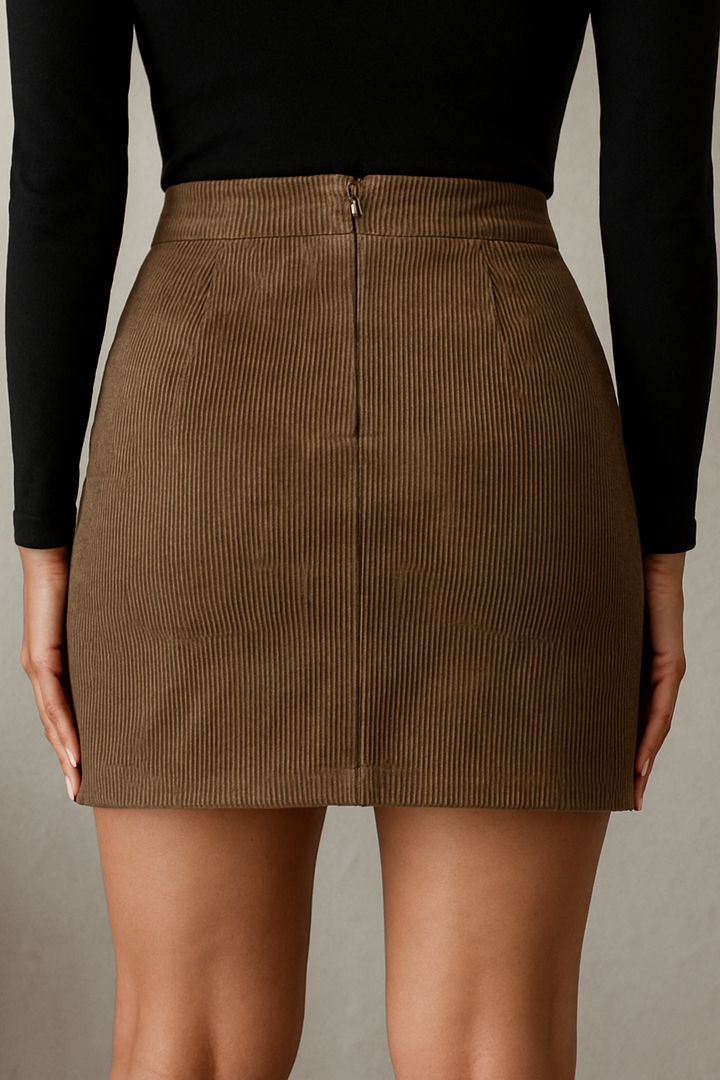 Women’s Corduroy High-Waist Mini Skirt
