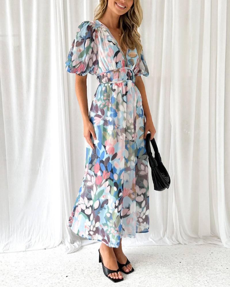 Taylor - Elegant Floral Maxi Dress