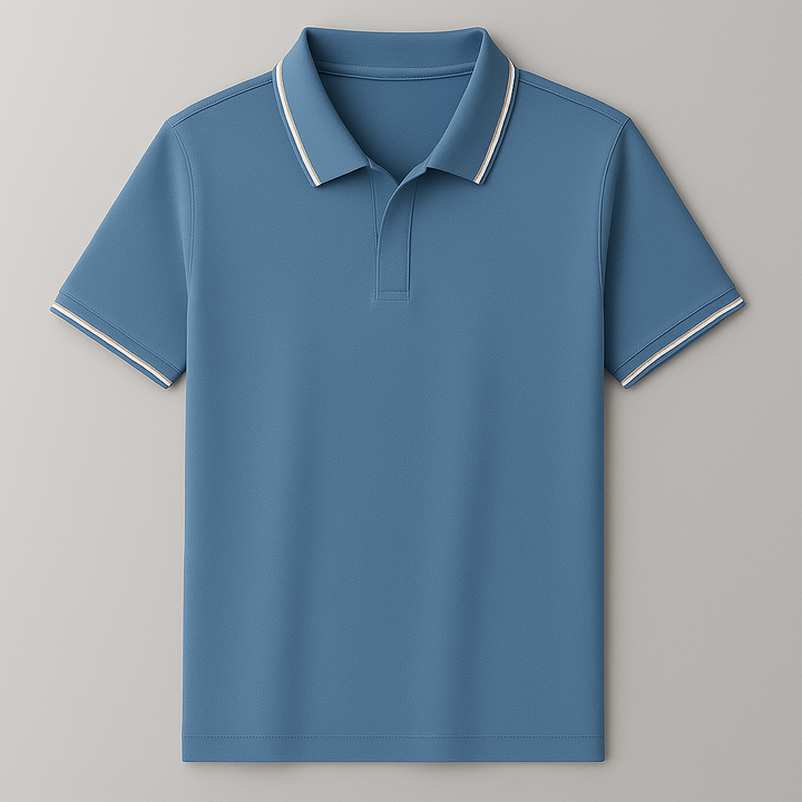 Men’s Modern Tipped Collar Polo Shirt