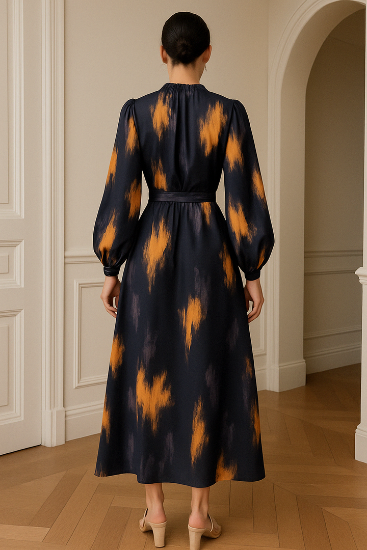 Elegant Long Sleeve Maxi Dress