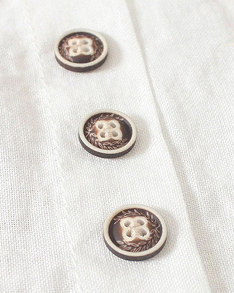 Charlie - Classic Crew Neck Cotton-Linen T-Shirt