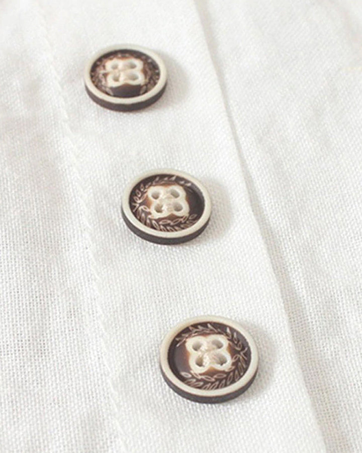 Charlie - Classic Crew Neck Cotton-Linen T-Shirt