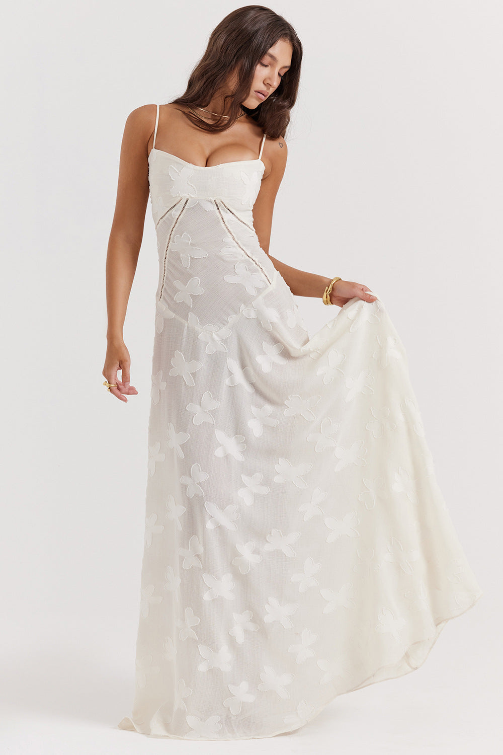 Women’s Sheer Elegance Lace Maxi Dress