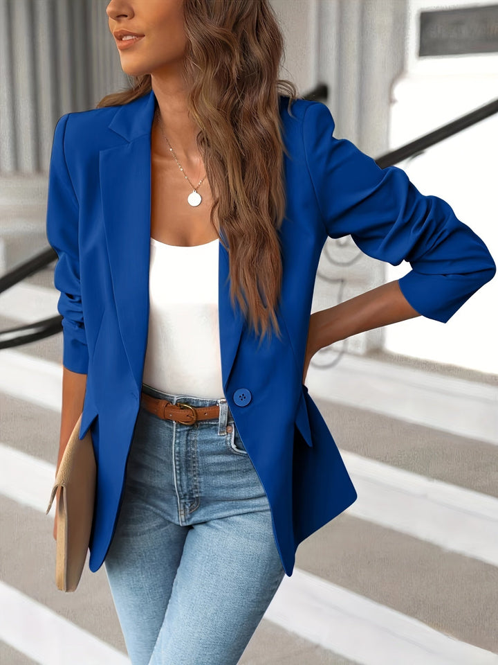 Natalie - Women's Tailored Suede-Look Blazer