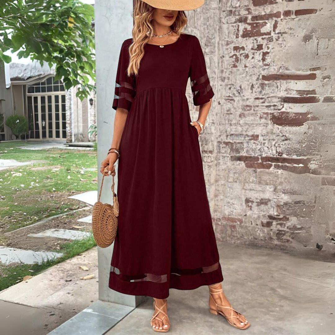 Lillian - Flattering Tummy Coverage Midi Dress