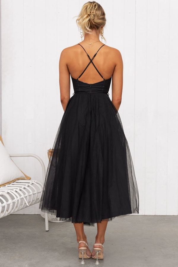Agatha - Sleeveless Flowy Silhouette Maxi Dress