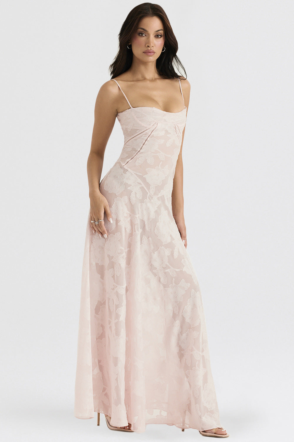 Women’s Sheer Elegance Lace Maxi Dress