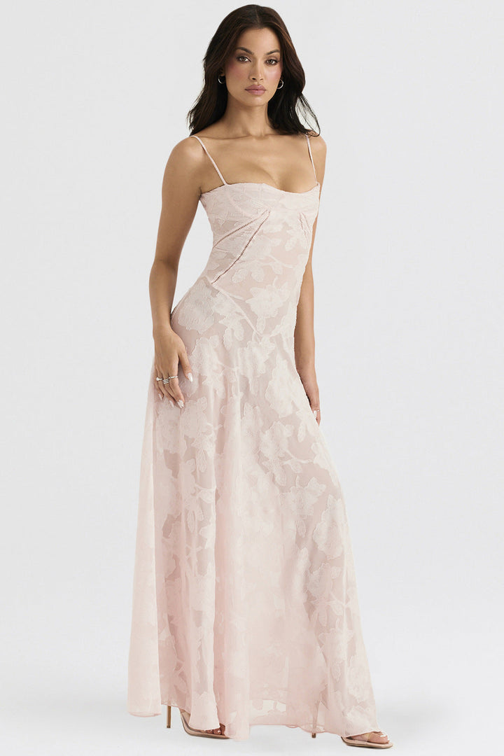 Women’s Sheer Elegance Lace Maxi Dress