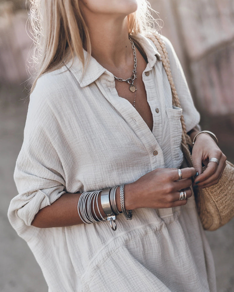 Ruby - Boho Chic Shirt Dress