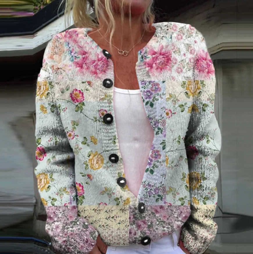 Quin - Floral Knit Cardigan