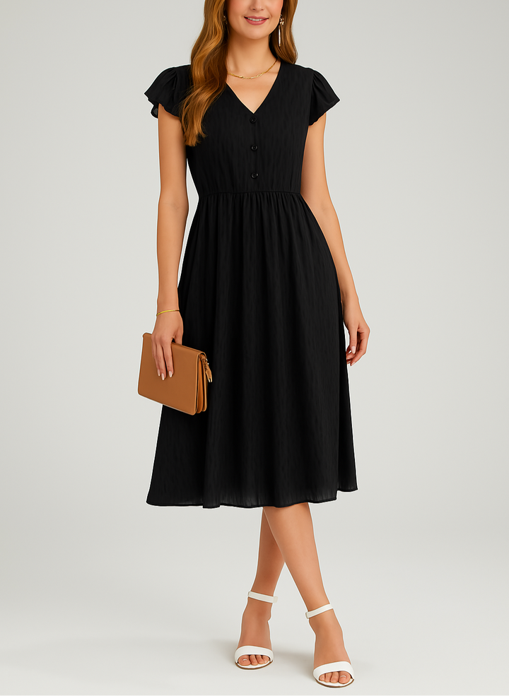Women's Eyelet Midi Dress