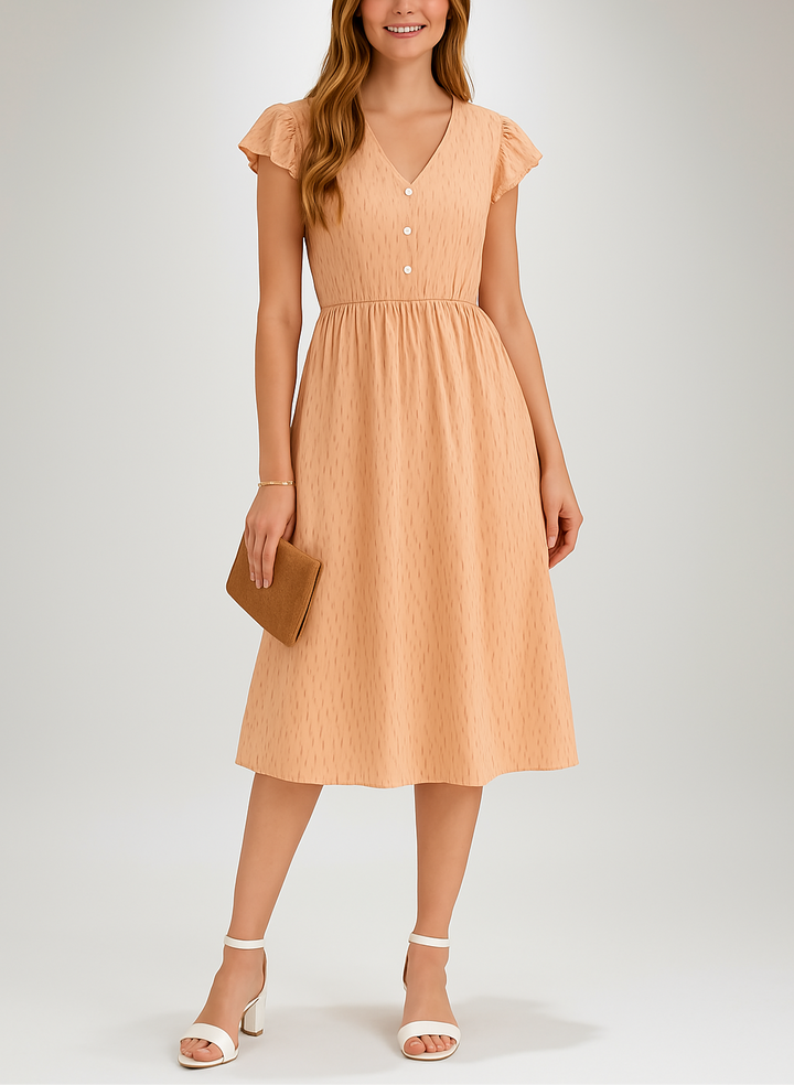 Women's Eyelet Midi Dress