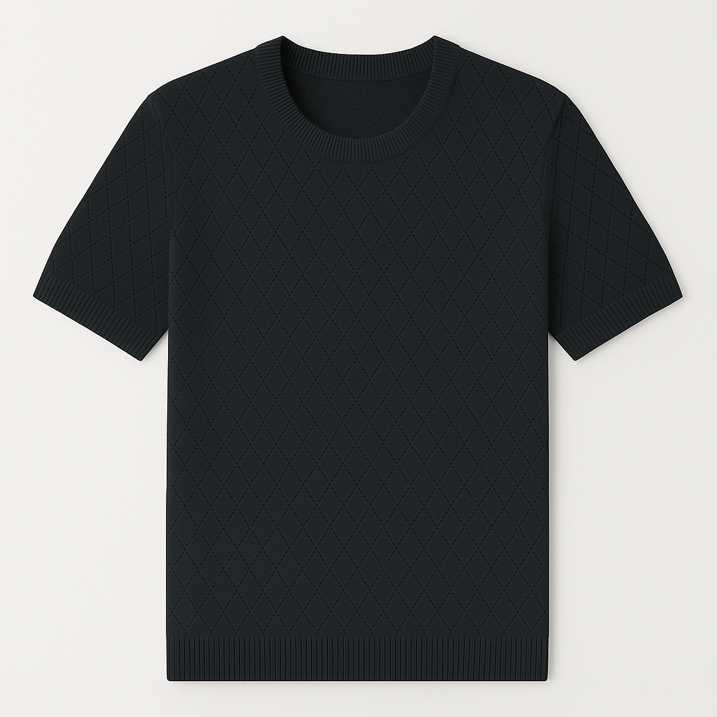 Men’s Diamond-Knit Textured T-Shirt