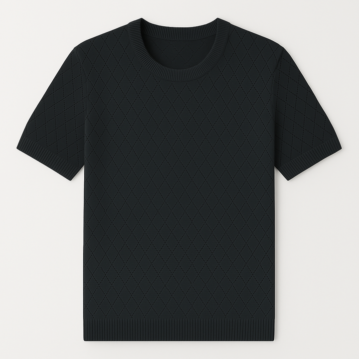 Men’s Diamond-Knit Textured T-Shirt