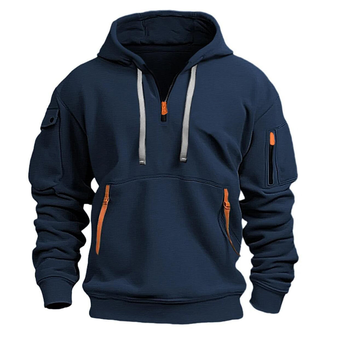 Men’s Tactical Utility Hoodie with Quarter Zip