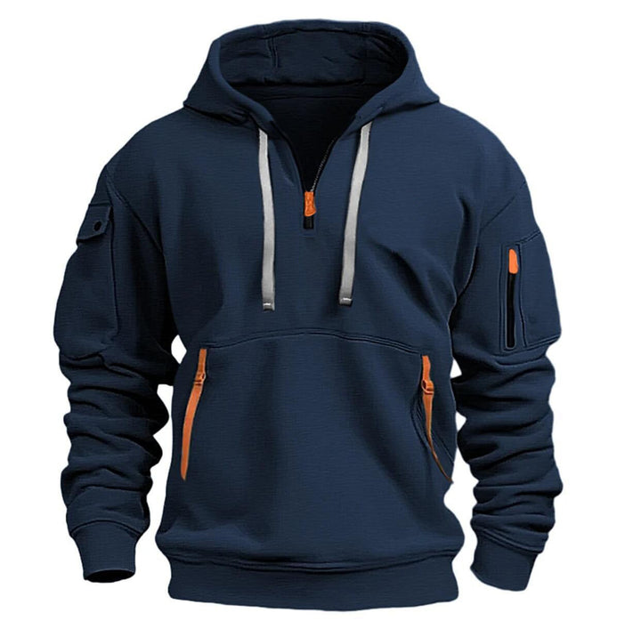 Men’s Tactical Utility Hoodie with Quarter Zip