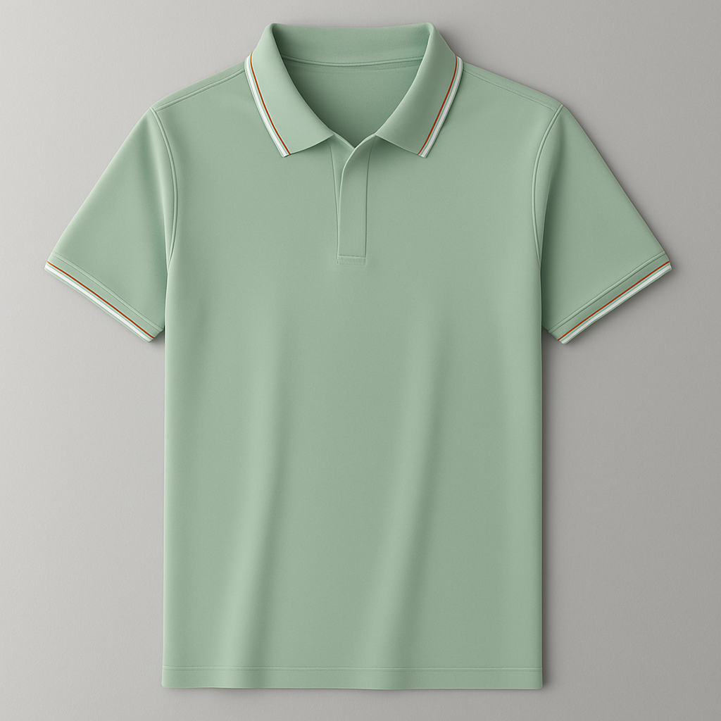 Men’s Modern Tipped Collar Polo Shirt