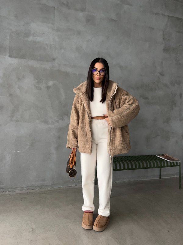 Daphne - Oversized Sherpa Fleece Jacket Ultra-Soft and Stylish for Cold Weather
